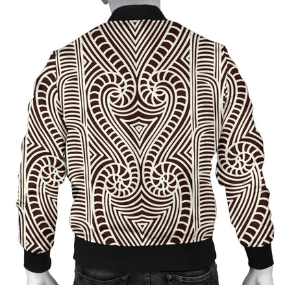 Maori Pattern Print Design 04 Men Bomber Jacket