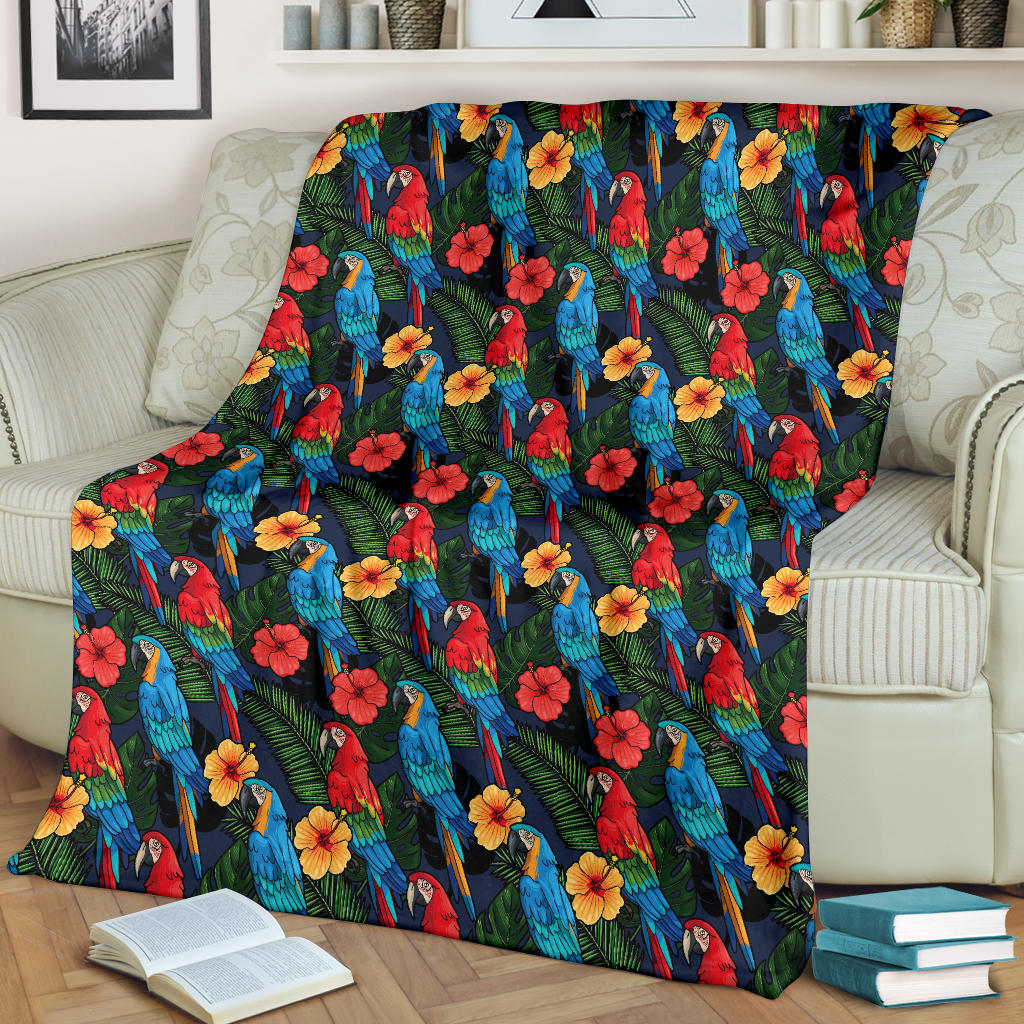 Parrot Pattern Print Design A01 Premium Blanket
