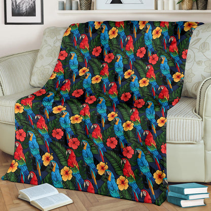 Parrot Pattern Print Design A01 Premium Blanket