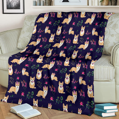 Pembroke Welsh Corgis Pattern Print Design A06 Premium Blanket