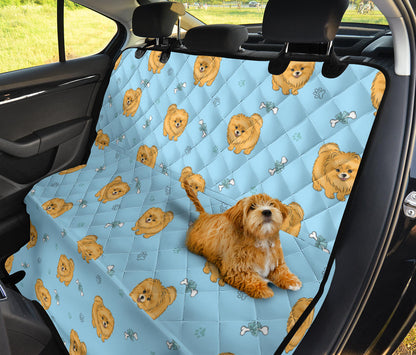Pomeranians Pattern Print Design A03 Rear Dog Car Seat Cover Hammock