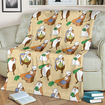Guinea Pig Pattern Print Design 03 Premium Blanket