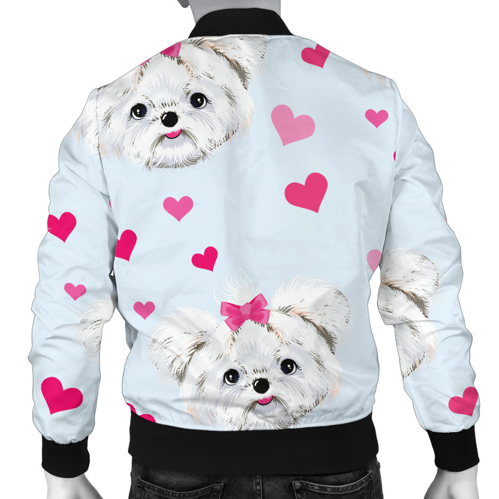 Maltese Pattern Print Design 03 Men Bomber Jacket