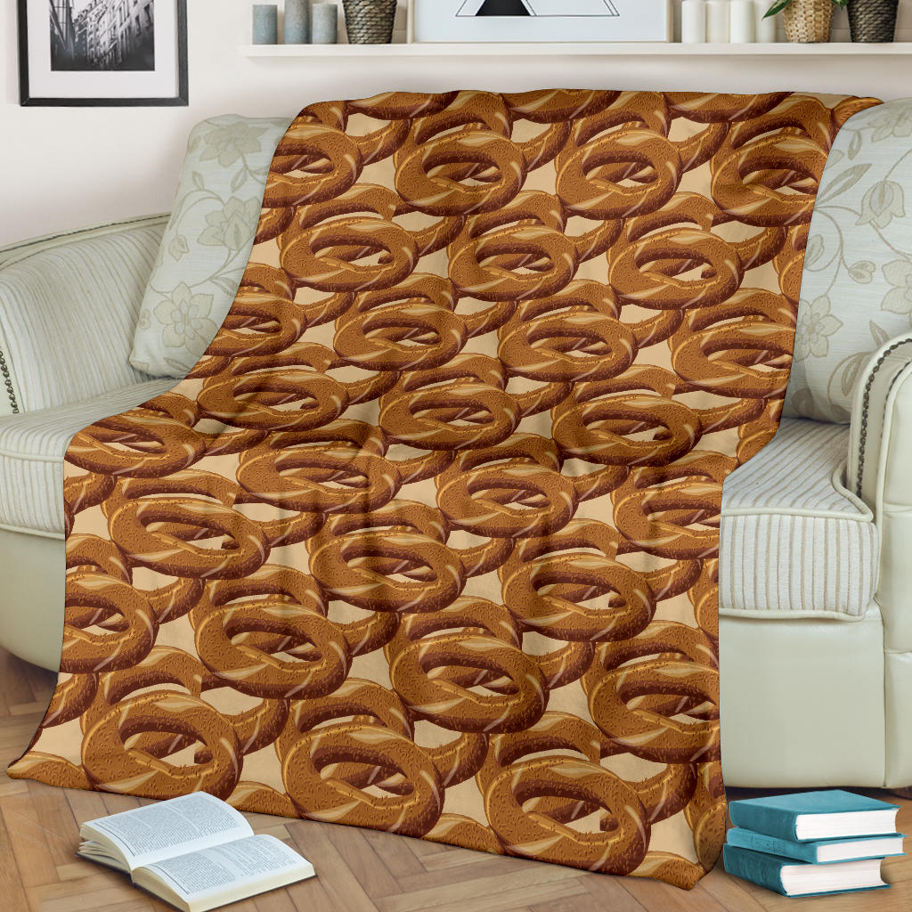 Bagel Pattern Print Design 02 Premium Blanket