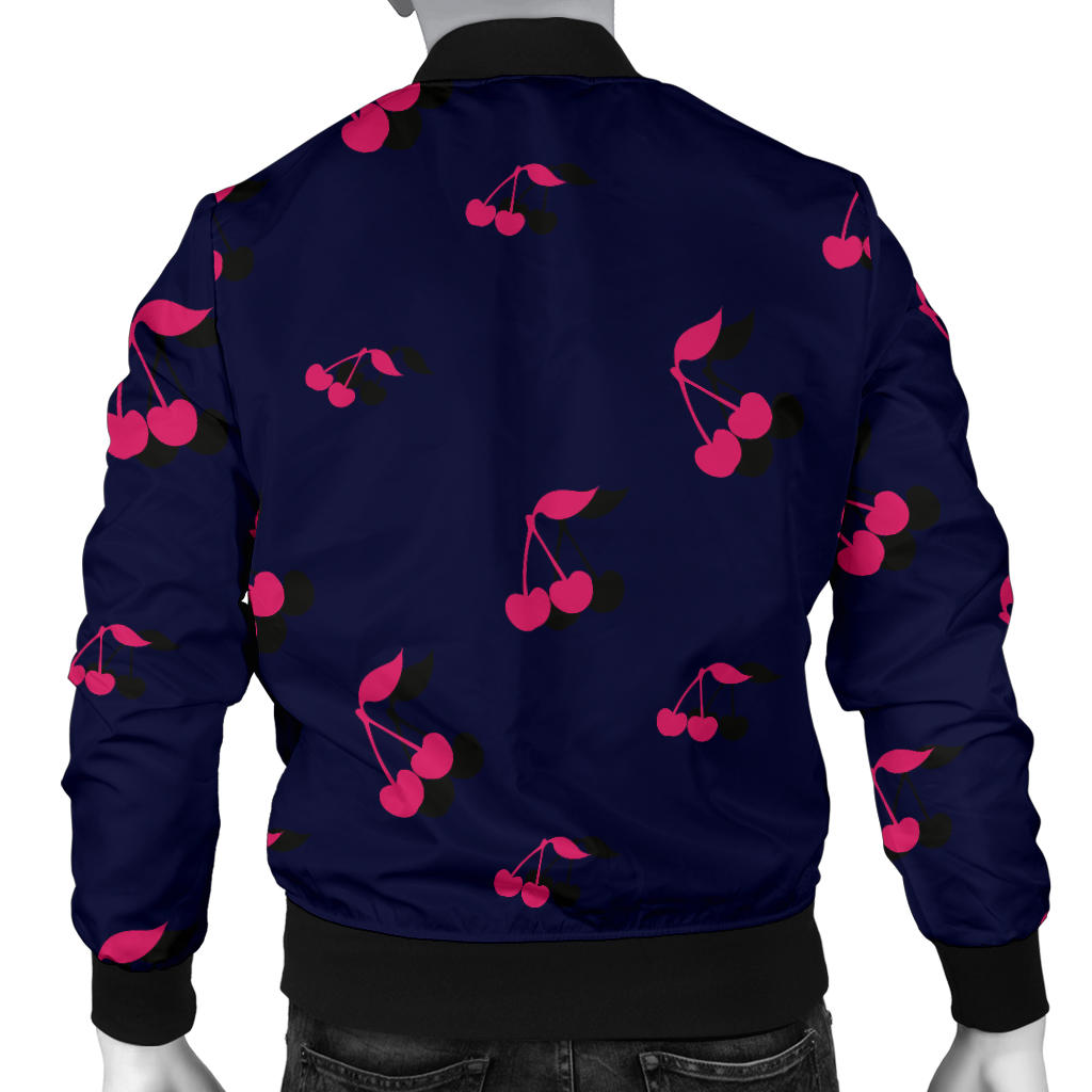 Cherry Pattern Print Design 02 Men Bomber Jacket