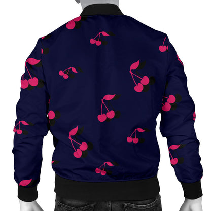 Cherry Pattern Print Design 02 Men Bomber Jacket