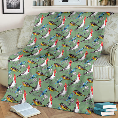 Birds Pattern Print Design 07 Premium Blanket