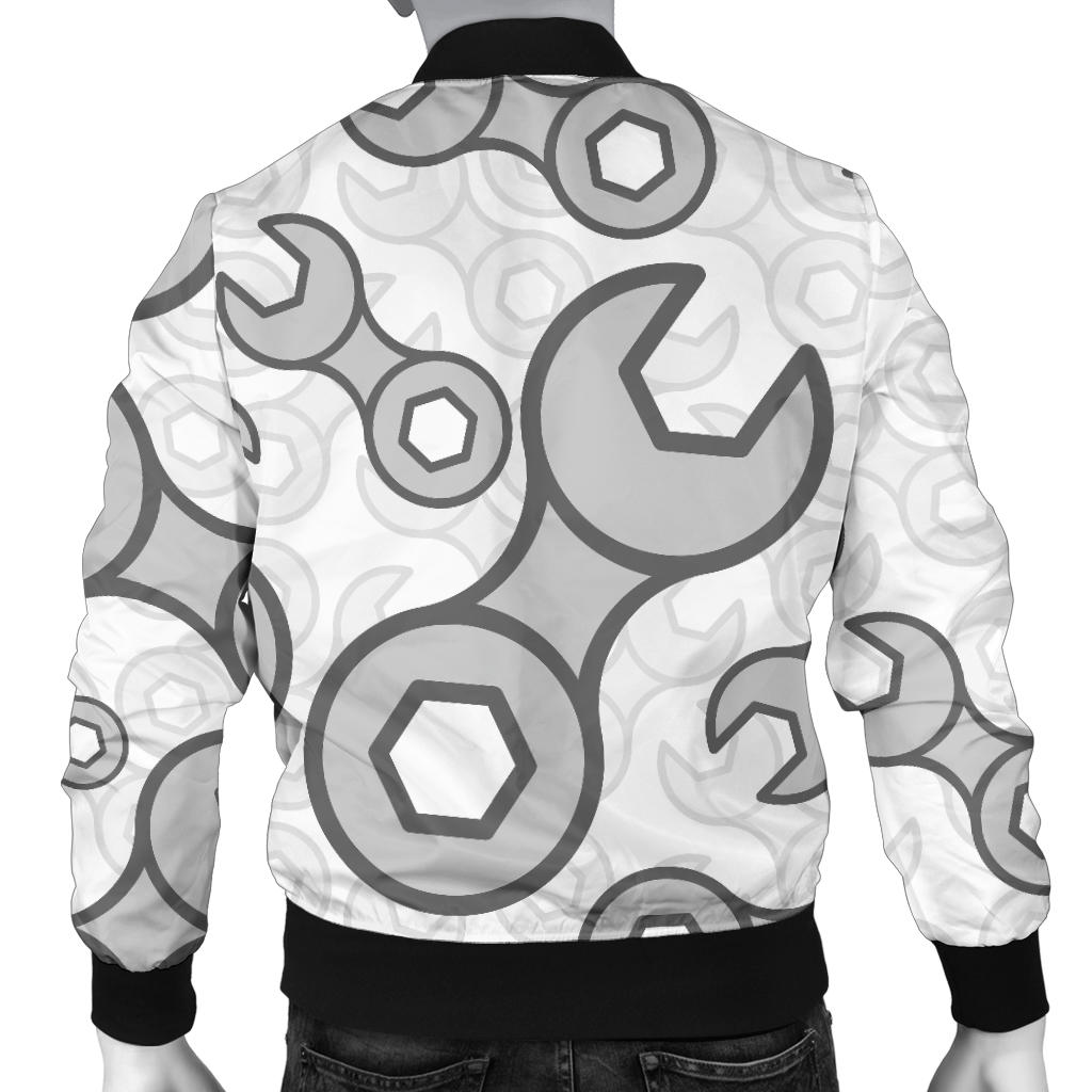 Mechanic Pattern Print Design 05 Men Bomber Jacket