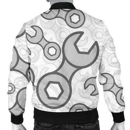 Mechanic Pattern Print Design 05 Men Bomber Jacket
