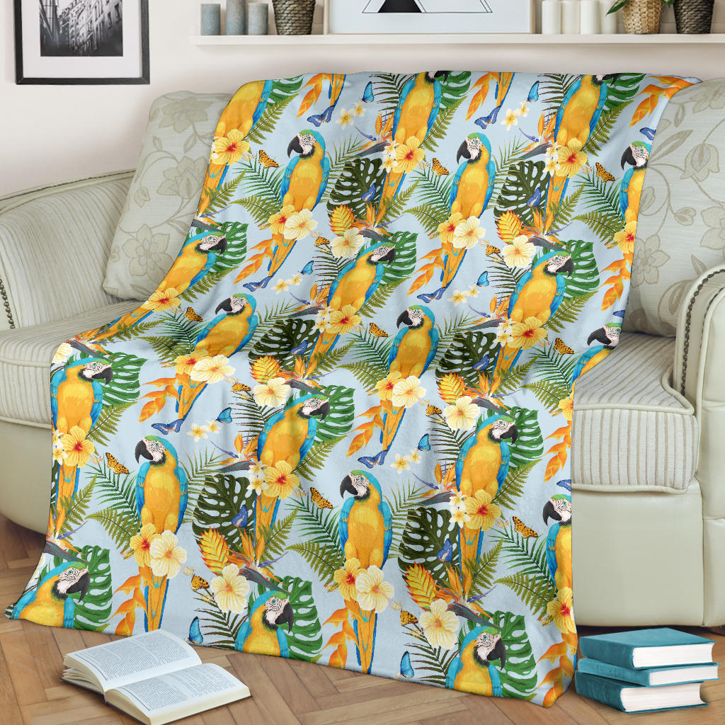 Parrot Pattern Print Design A04 Premium Blanket