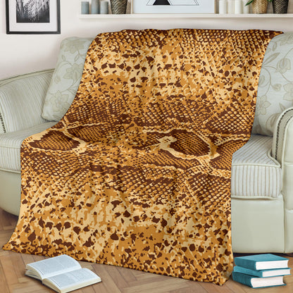 Python Brown Pattern Print Design A03 Premium Blanket