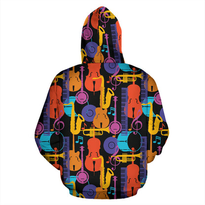 Jazz Pattern Print Design 03 Pullover Hoodie