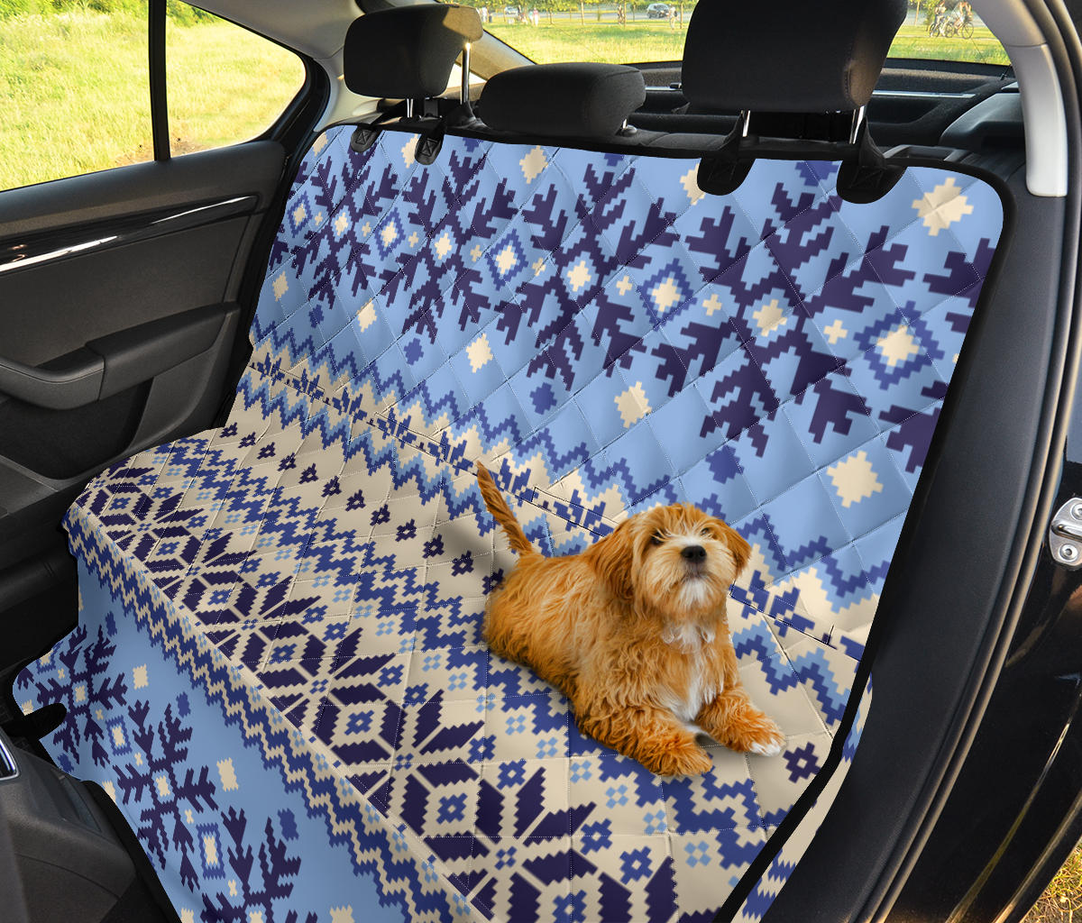 Nordic Pattern Print Design A03 Rear Dog Car Seat Cover Hammock