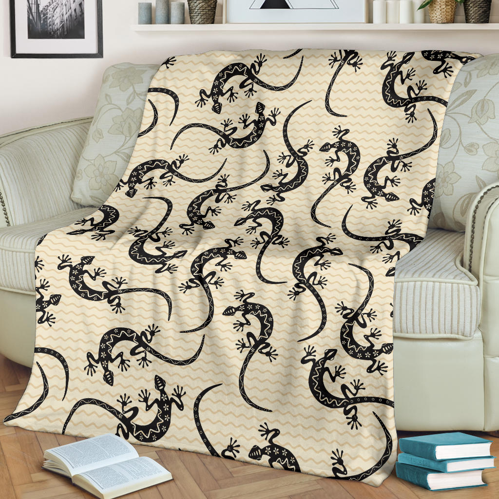 lizard Pattern Print Design 02 Premium Blanket