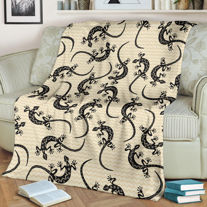 lizard Pattern Print Design 02 Premium Blanket