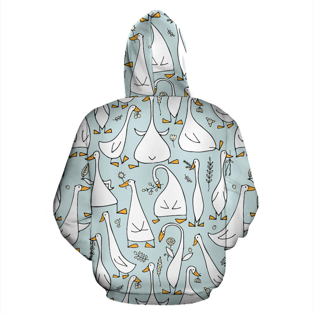 Goose Pattern Print Design 03 Pullover Hoodie
