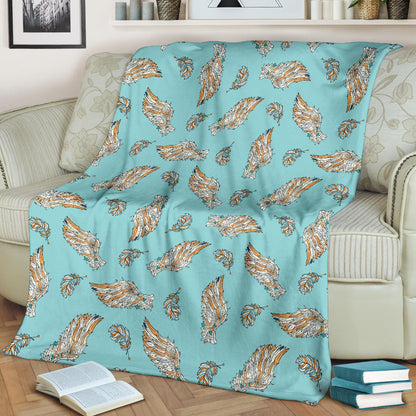 Angel Wings Pattern Print Design 03 Premium Blanket