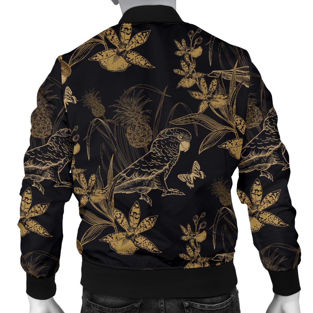 Parakeet Pattern Print Design A05 Men Bomber Jacket