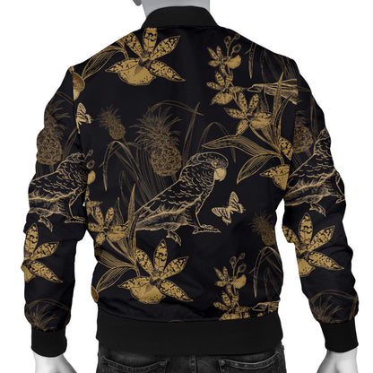 Parakeet Pattern Print Design A05 Men Bomber Jacket