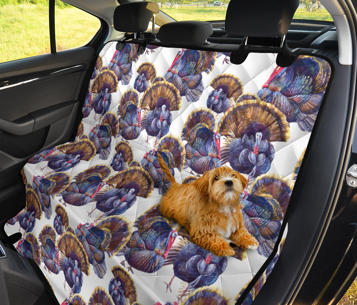 Turkey Pattern Print Design 01 Rear Dog Car Seat Cover Hammock