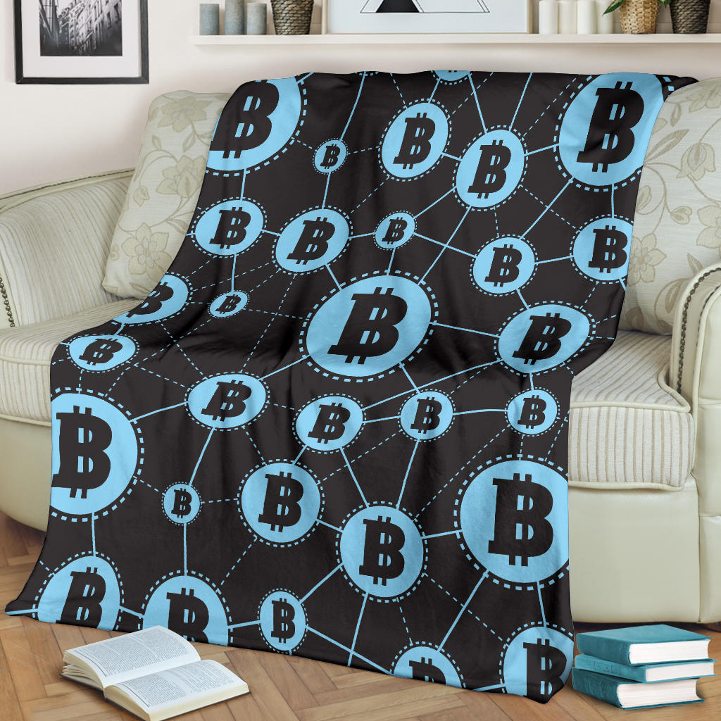 Cryptocurrency Pattern Print Design 02 Premium Blanket
