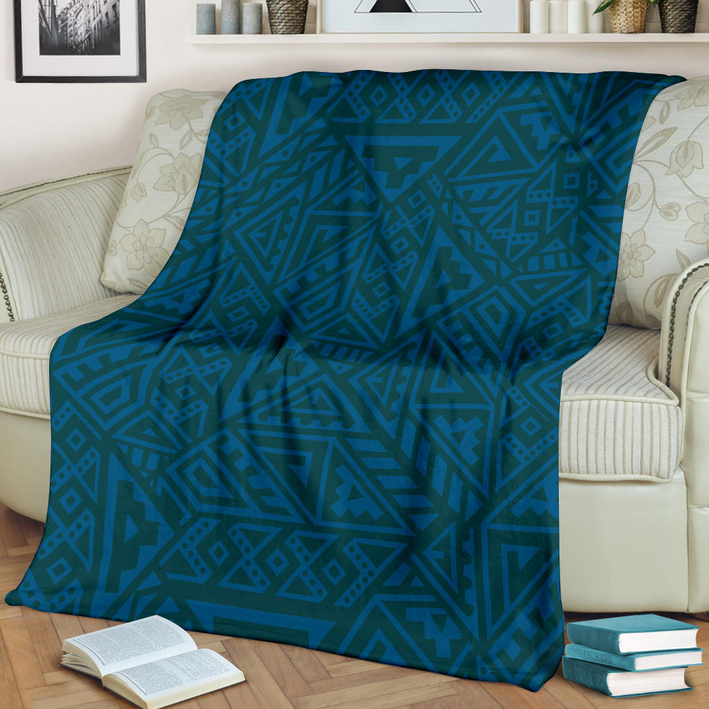 Maori Pattern Print Design 03 Premium Blanket