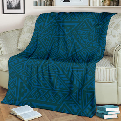 Maori Pattern Print Design 03 Premium Blanket