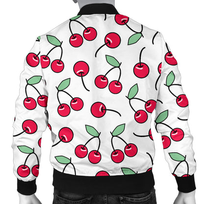 Cherry Pattern Print Design 03 Men Bomber Jacket