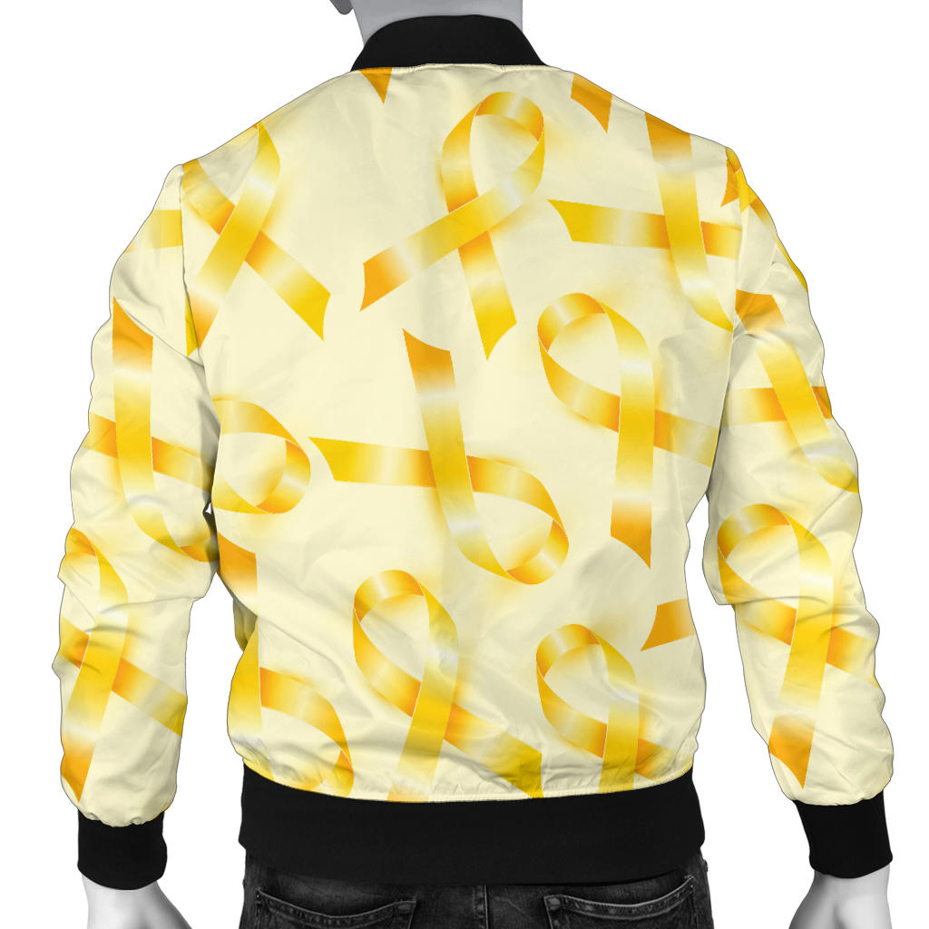 Childhood cancer Pattern Print Design 01 Men Bomber Jacket
