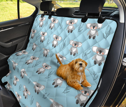 Koala Pattern Print Design 01 Rear Dog Car Seat Cover Hammock