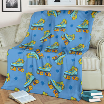 Roller skate Pattern Print Design A04 Premium Blanket