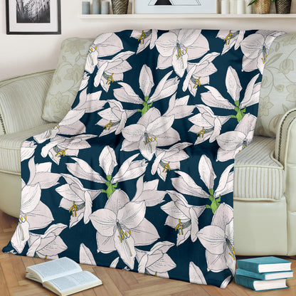 Amaryllis Pattern Print Design 01 Premium Blanket