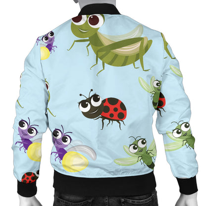 Ladybug Pattern Print Design 01 Men Bomber Jacket