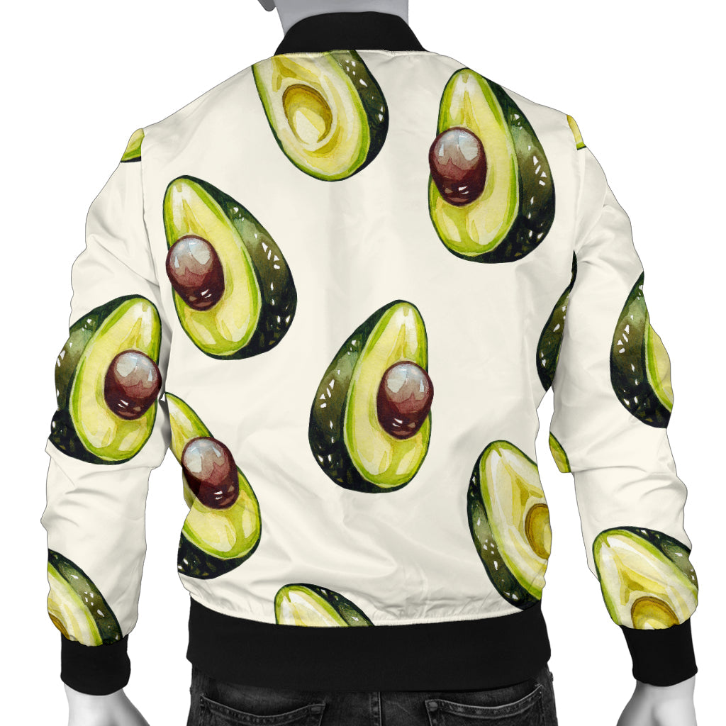 Avocado Pattern Print Design 01 Men Bomber Jacket