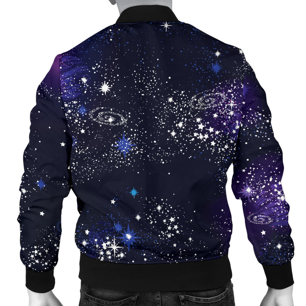 Cosmic Pattern Print Design 03 Men Bomber Jacket