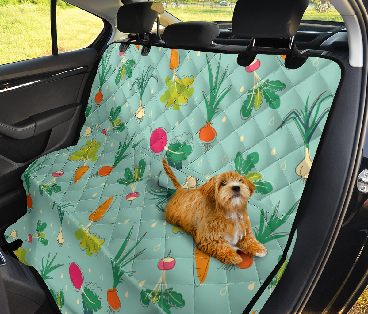 Radish Pattern Print Design A01 Rear Dog Car Seat Cover Hammock