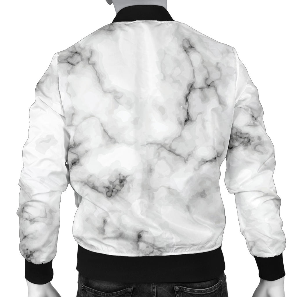 Marble Pattern Print Design 01 Men Bomber Jacket