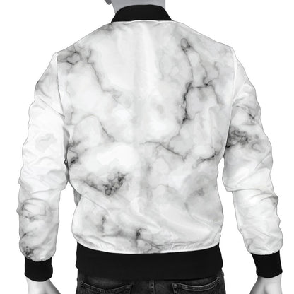 Marble Pattern Print Design 01 Men Bomber Jacket