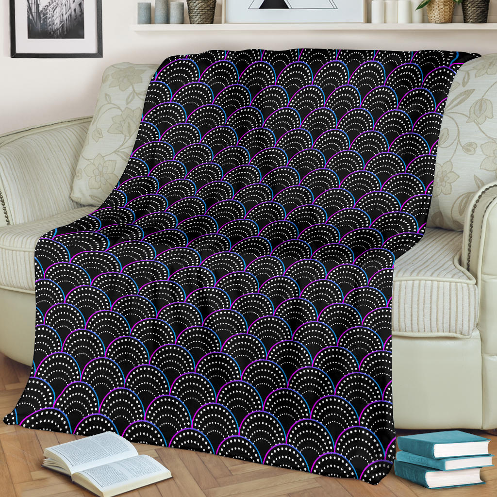 Mermaid Pattern Print Design 09 Premium Blanket