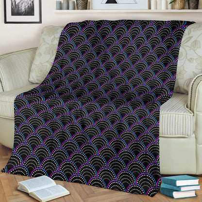 Mermaid Pattern Print Design 09 Premium Blanket