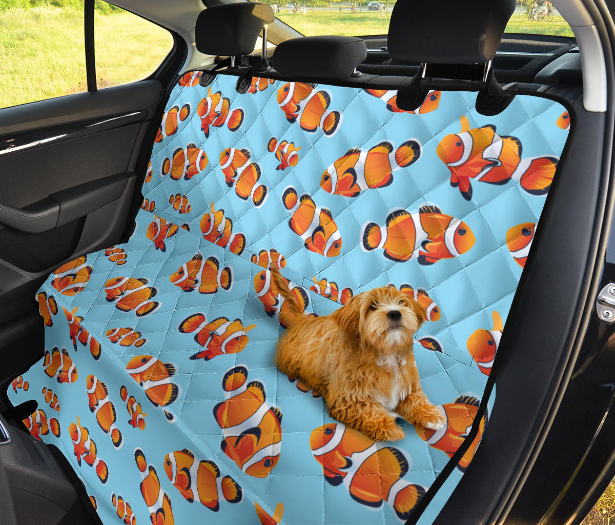 Clownfish Pattern Print Design 01 Rear Dog Car Seat Cover Hammock