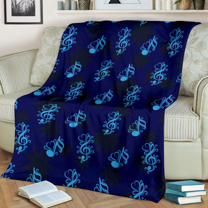 Music note Pattern Print Design A04 Premium Blanket
