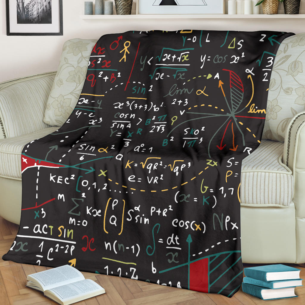 Math Pattern Print Design 04 Premium Blanket