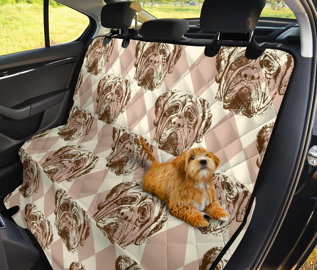 Mastiffs Pattern Print Design 01 Rear Dog Car Seat Cover Hammock