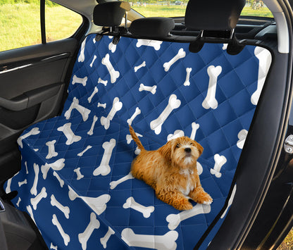 Dog Bone Pattern Print Design 03 Rear Dog Car Seat Cover Hammock