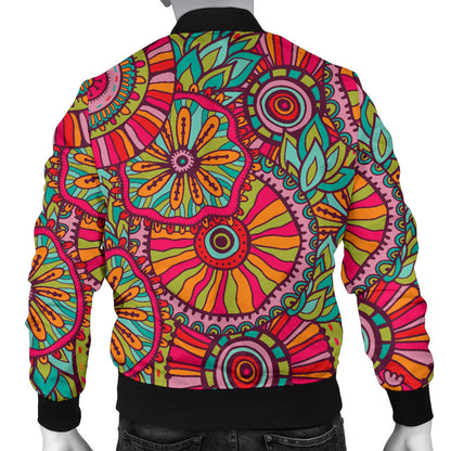 Boho Pattern Print Design 01 Men Bomber Jacket