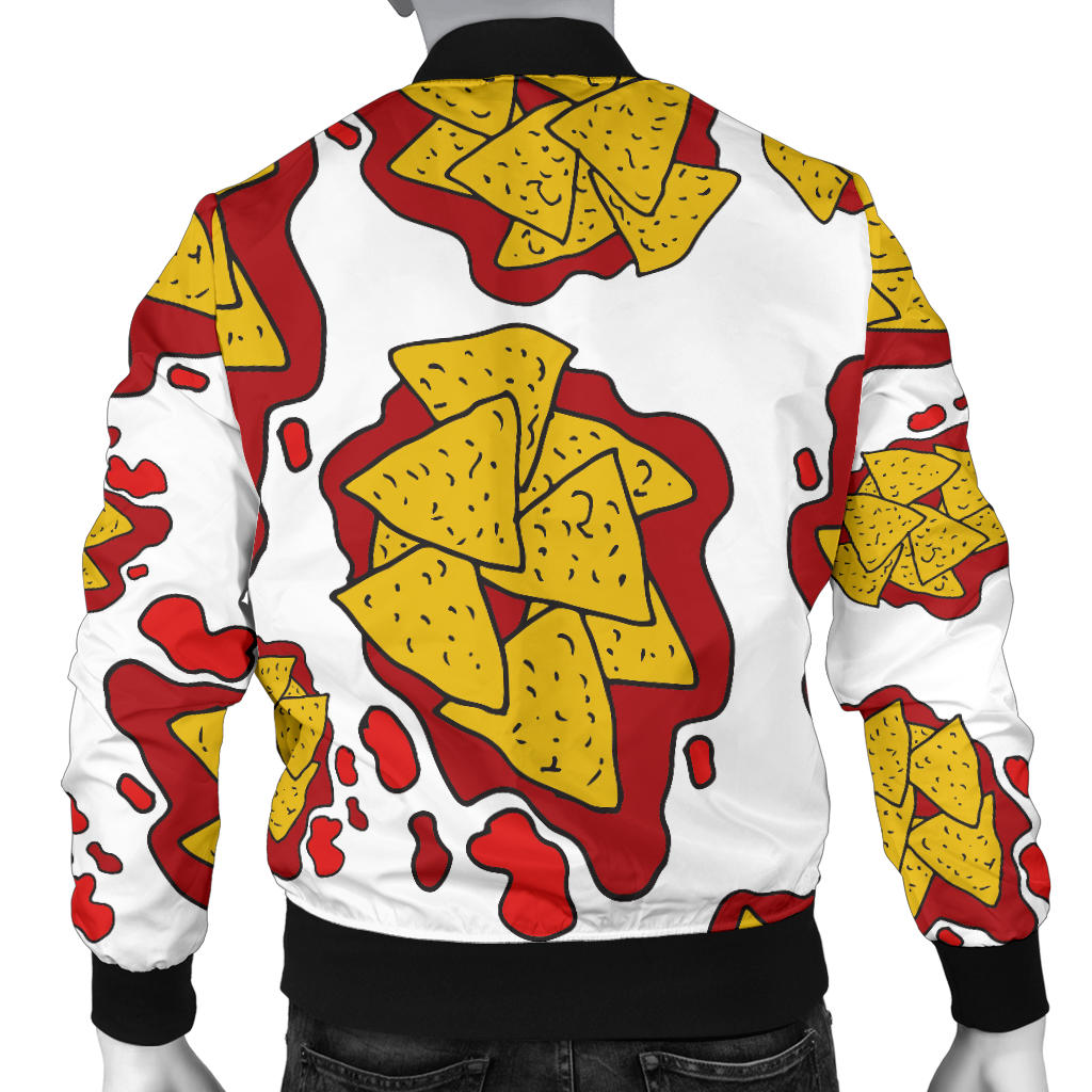 Nachos Pattern Print Design A03 Men Bomber Jacket