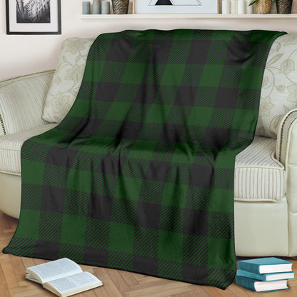 Buffalo check Green Pattern Print Design 02 Premium Blanket