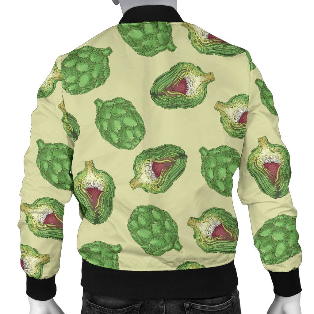 Artichoke Pattern Print Design 03 Men Bomber Jacket