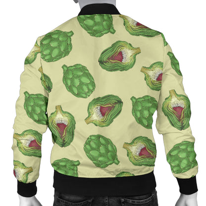 Artichoke Pattern Print Design 03 Men Bomber Jacket